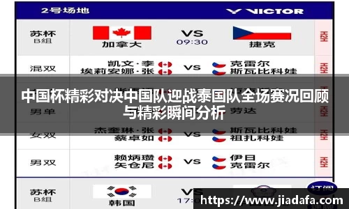 中国杯精彩对决中国队迎战泰国队全场赛况回顾与精彩瞬间分析